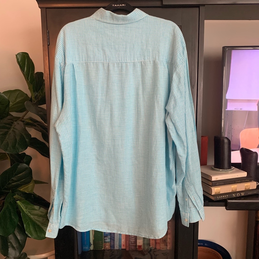 Blue Checkered Button Down - Picture 3 of 3